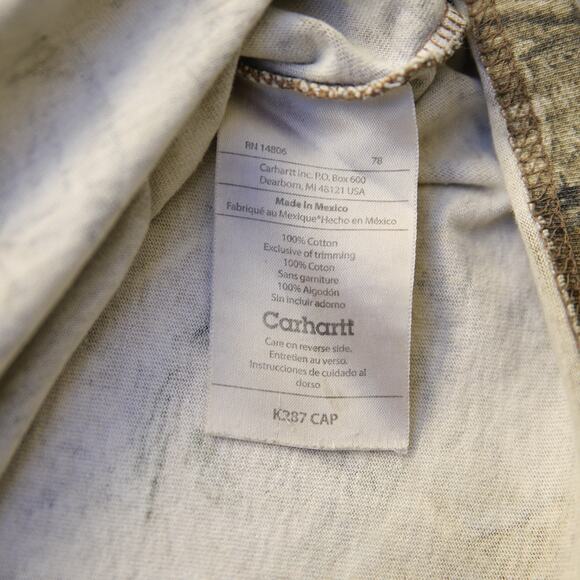 Vintage Carhartt K287 CAP Realtree Distressed & FADED Camo Pocket T-Shirt Medium - Picture 5 of 13